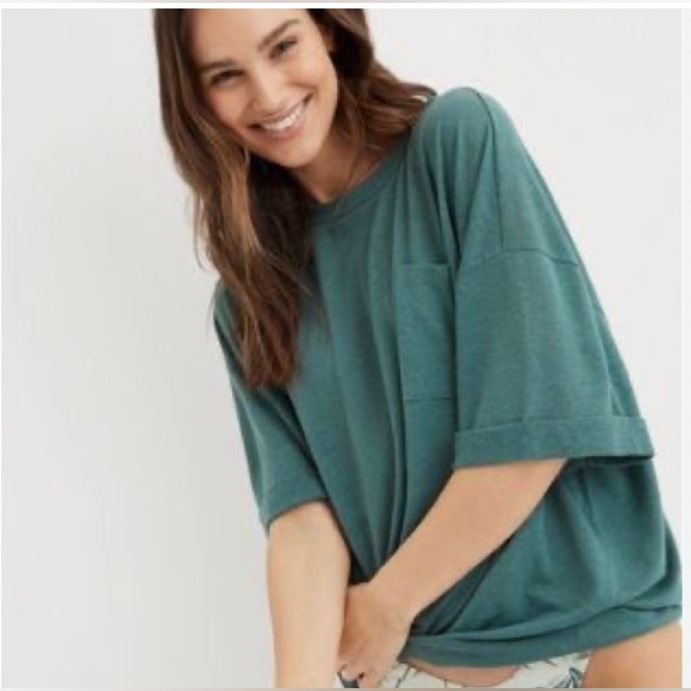 aerie linen breezy t-shirt